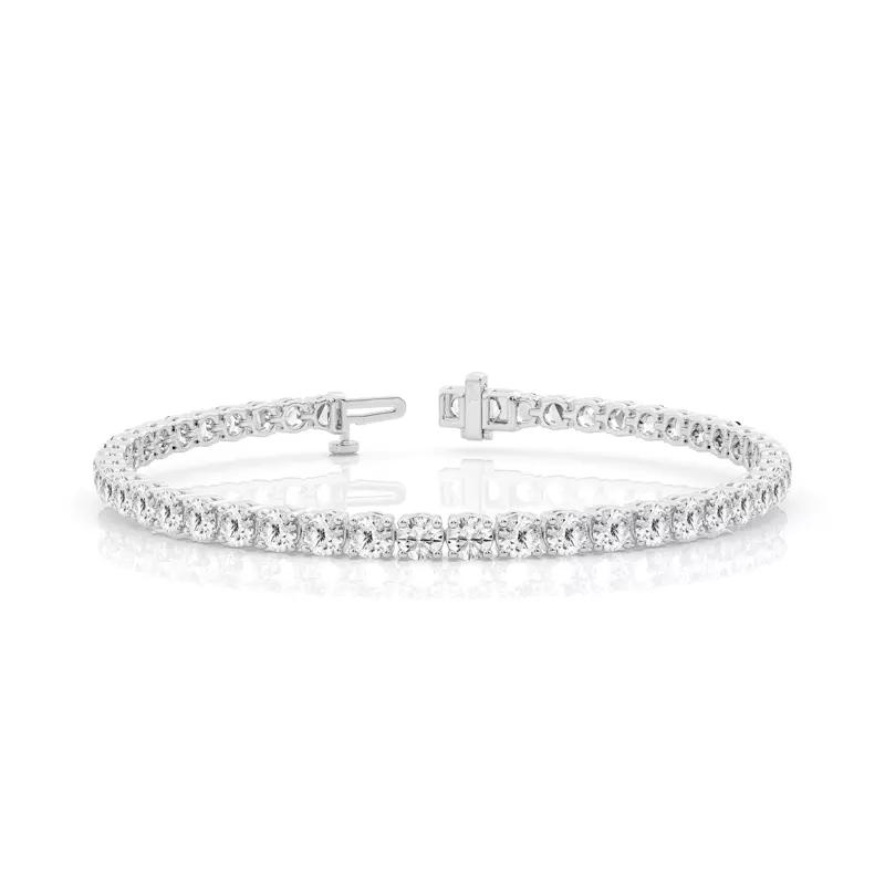 14K White Gold Four-Prong Diamond Tennis Bracelet (6 ct tw)